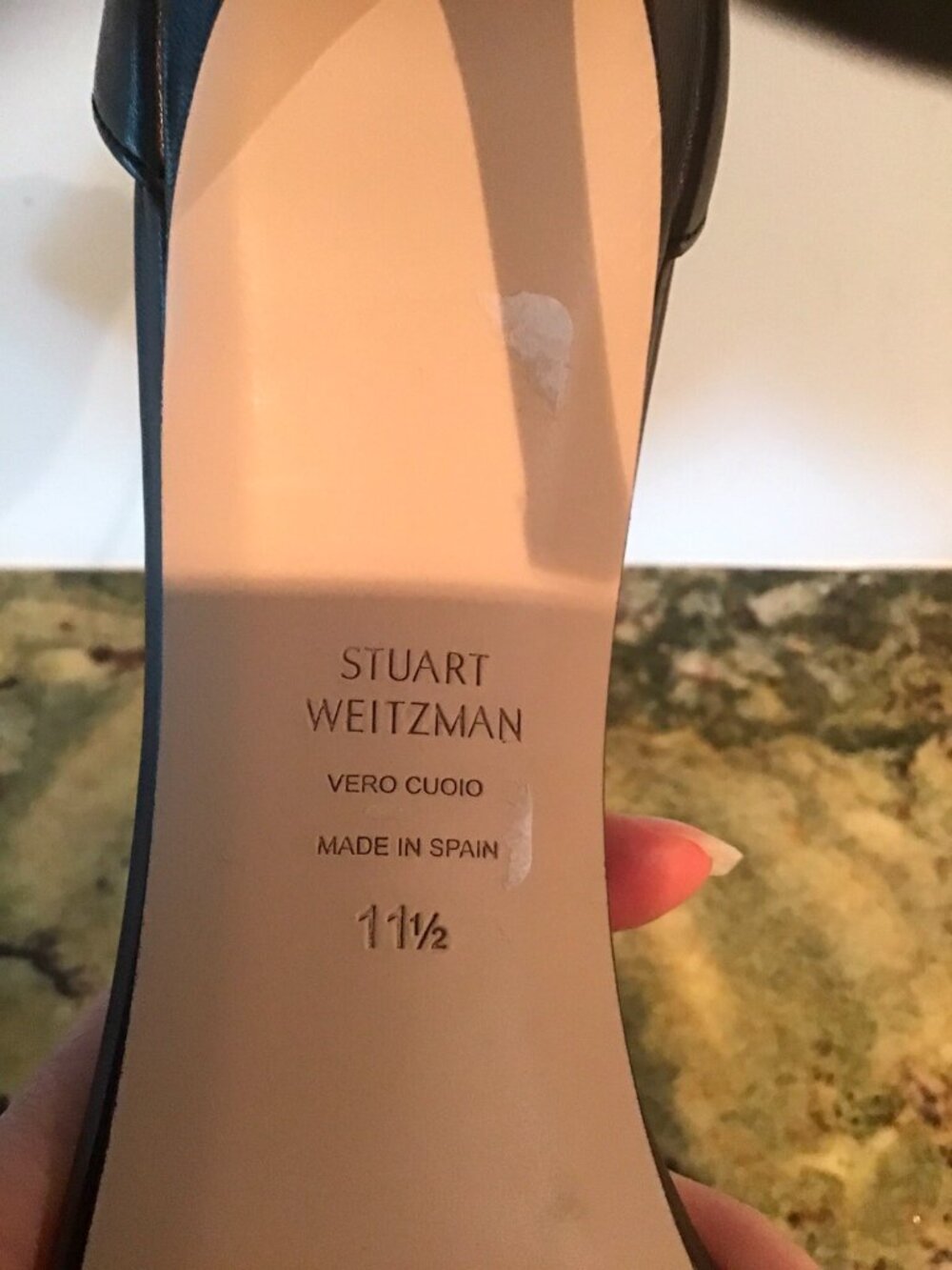 New Stuart Weitzman Black Leather Nudist Ankle Strap 120 Heels - Picture 6 of 6